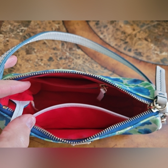 Dooney & Bourke Floral Blue and Green Women's Bag - Picture 7 of 10